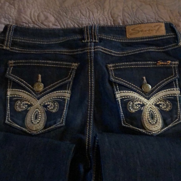 Seven7 jeans size 10 length 33in bootcut - Picture 5 of 7